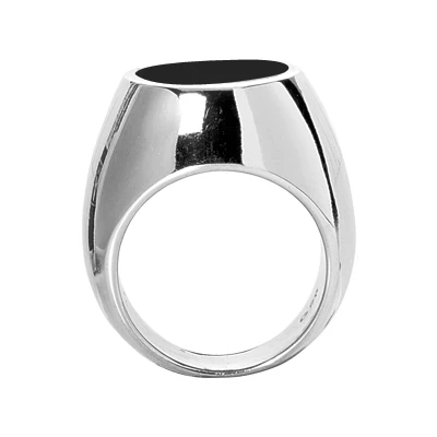 Platinum Men's Black Onyx Ring 14.9mm 4 Platinum Men's Black Onyx Ring 14.9mm - Image 2