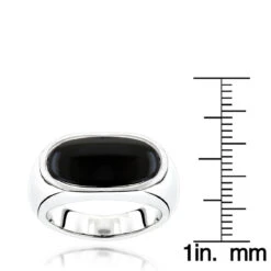 Platinum Men's Black Onyx Ring 8.9mm 9 Platinum Men's Black Onyx Ring 8.9mm -Its Hot Jewelry Shop platinum mens black onyx ring p 31953 ruler