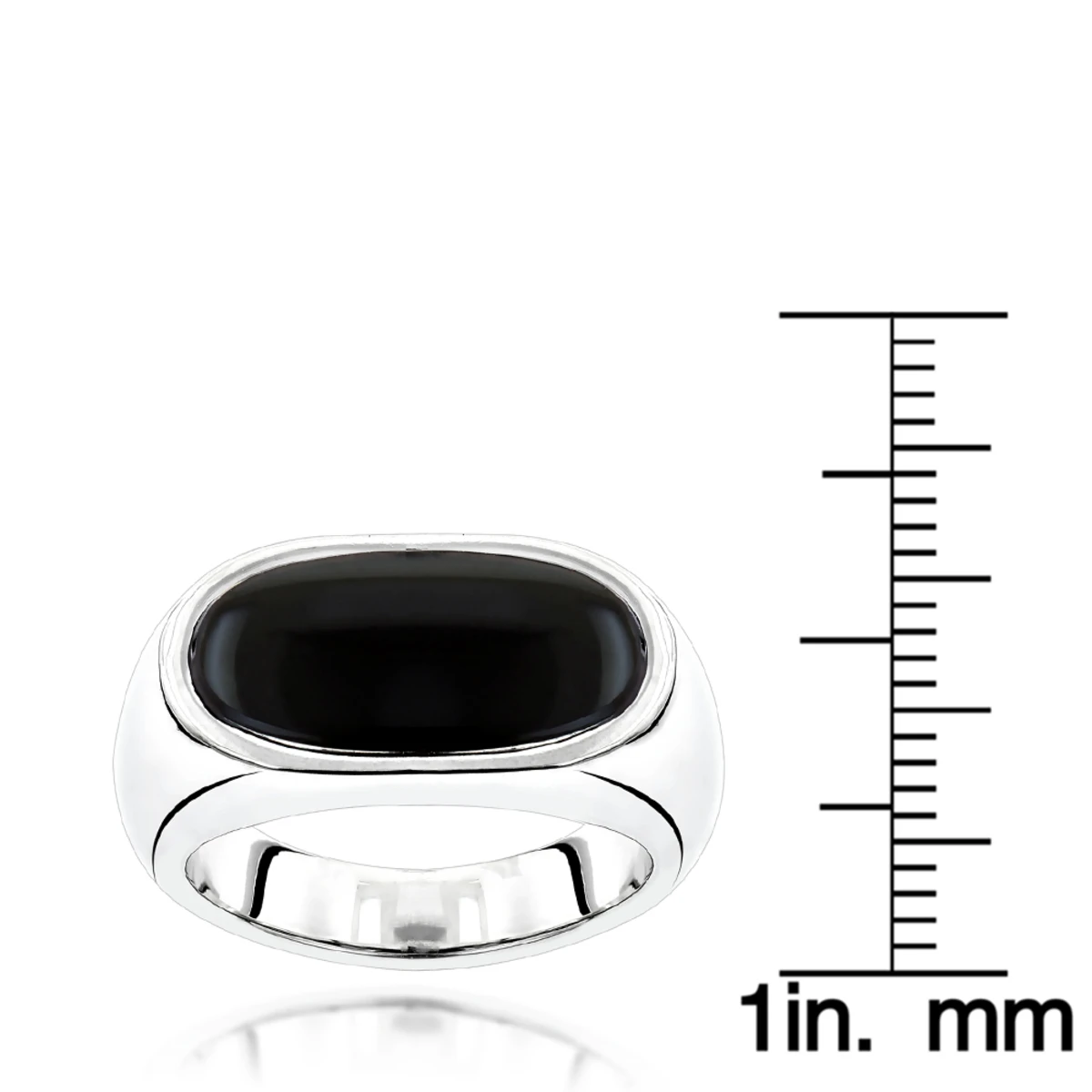 Platinum Men's Black Onyx Ring 8.9mm 6 Platinum Men's Black Onyx Ring 8.9mm - Image 4