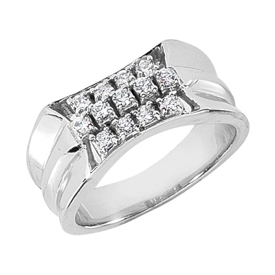 Platinum Men's Diamond Ring 0.65ct 3 Platinum Men's Diamond Ring 0.65ct