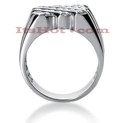 Platinum Men's Diamond Ring 1.05ct 4 Platinum Men's Diamond Ring 1.05ct - Image 2
