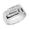 Platinum Men's Diamond Ring 1ct 9.6mm