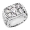Platinum Men's Diamond Ring 3.42ct