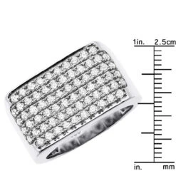 Platinum Men's Diamond Ring Unique Wedding Band 2 Carats Round Cut Diamonds -Its Hot Jewelry Shop platinum mens diamond ring unique wedding band 2 carats round cut diamonds 018341 ruler