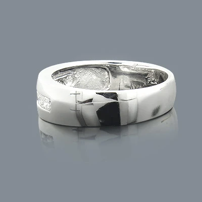 Platinum Men's Diamond Wedding Band 0.63ct 7.4mm 5 Platinum Men's Diamond Wedding Band 0.63ct 7.4mm - Image 3