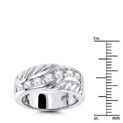 Platinum Men's Diamond Wedding Band 0.91ct -Its Hot Jewelry Shop platinum mens diamond wedding band 091ct p 30772 rulerwh