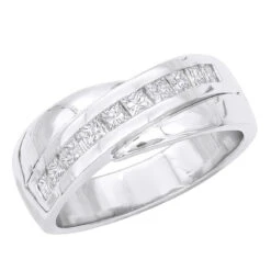 Platinum Men's Diamond Wedding Band 1ct