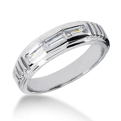 Platinum Men's Diamond Wedding Ring 0.54ct 3 Platinum Men's Diamond Wedding Ring 0.54ct