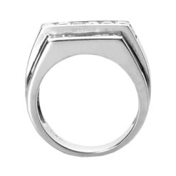 Platinum Men's Princess & Baguette Diamonds Ring 2.76ct -Its Hot Jewelry Shop platinum mens princess baguette diamonds ring 276ct p 31672 back white 20220426