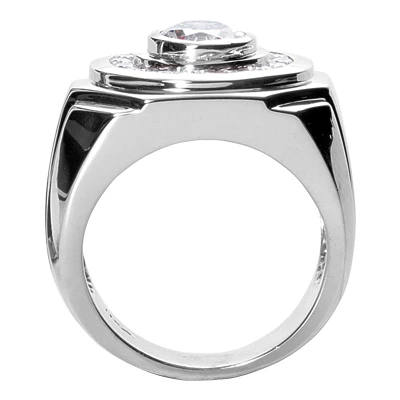 Platinum Men's Round & Oval Diamonds Ring 2.72ct 4 Platinum Men's Round & Oval Diamonds Ring 2.72ct - Image 2