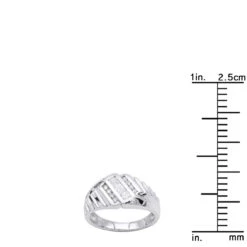 Platinum Men's Round & Princess Diamonds Ring 0.80ct 5.1mm -Its Hot Jewelry Shop platinum mens round princess diamonds ring 080ct p 31781 rulerwh