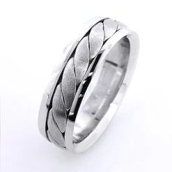 Platinum Men's Woven Wedding Band 7 Platinum Men's Woven Wedding Band -Its Hot Jewelry Shop platinum mens woven wedding band 2