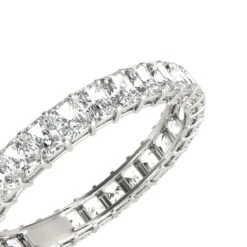 Platinum Radiant Cut Diamond Eternity Band For Women 2ct G/VS By Luxurman -Its Hot Jewelry Shop platinum radiant cut diamond eternity band for women 2ct gvs by luxurman box