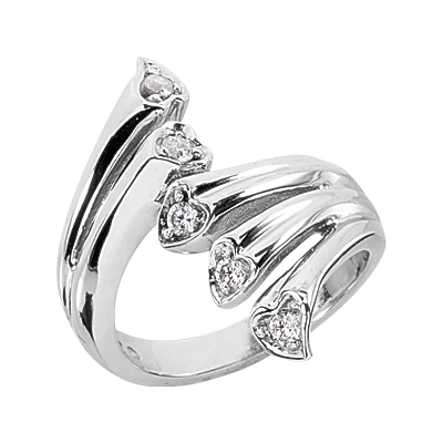 Platinum Right Hand Diamond Ladies Ring 0.20ct 3 Platinum Right Hand Diamond Ladies Ring 0.20ct