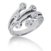 Platinum Right Hand Diamond Ladies Ring 0.42ct 14.6mm