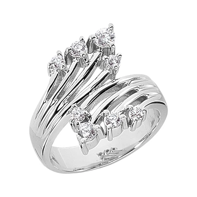 Platinum Right Hand Diamond Ladies Ring 0.42ct 16.3mm 3 Platinum Right Hand Diamond Ladies Ring 0.42ct 16.3mm