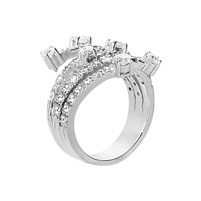 Platinum Right Hand Diamond Ladies Ring 0.94ct 4 Platinum Right Hand Diamond Ladies Ring 0.94ct - Image 2