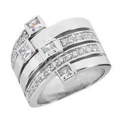 Platinum Right Hand Diamond Ladies Ring 1.16ct