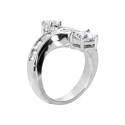 Platinum Right Hand Diamond Ladies Ring 1.47ct 4 Platinum Right Hand Diamond Ladies Ring 1.47ct - Image 2