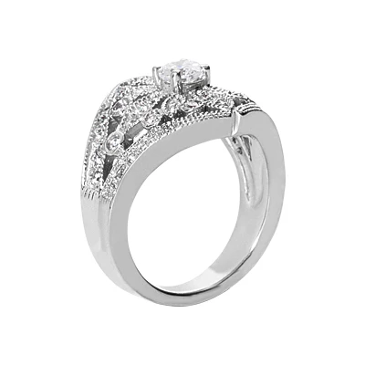 Platinum Right Hand Ladies Diamond Ring 0.74ct 4 Platinum Right Hand Ladies Diamond Ring 0.74ct - Image 2