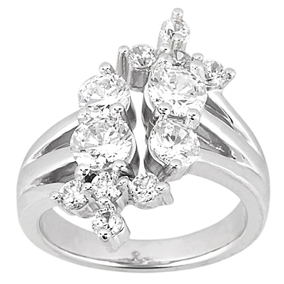 Platinum Right Hand Ladies Diamond Ring 1ct 4.3mm 3 Platinum Right Hand Ladies Diamond Ring 1ct 4.3mm
