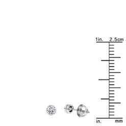 Platinum Round Diamond Bezel Earrings Studs 0.33ct 9 Platinum Round Diamond Bezel Earrings Studs 0.33ct -Its Hot Jewelry Shop platinum round diamond bezel earrings studs 033ct ruler
