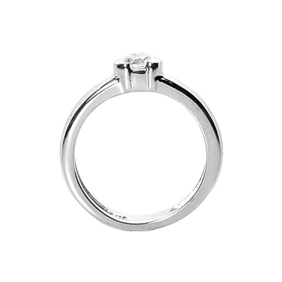 Thin Platinum Round Diamond Ladies Ring 0.30ct 4 Thin Platinum Round Diamond Ladies Ring 0.30ct - Image 2