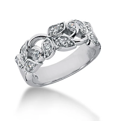 Platinum Round Diamond Ladies Ring 0.33ct 3 Platinum Round Diamond Ladies Ring 0.33ct