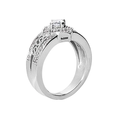 Platinum Round Diamond Ladies Ring 0.49ct 4 Platinum Round Diamond Ladies Ring 0.49ct - Image 2
