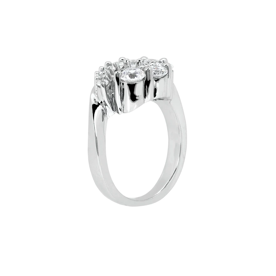 Platinum Round Diamond Ladies Ring 0.50ct 9mm 4 Platinum Round Diamond Ladies Ring 0.50ct 9mm - Image 2