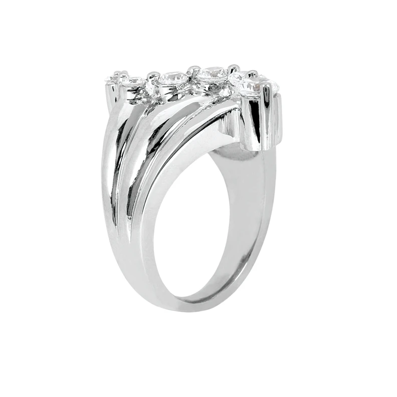 Platinum Round Diamond Ladies Ring 0.50ct 16.8mm 4 Platinum Round Diamond Ladies Ring 0.50ct 16.8mm - Image 2