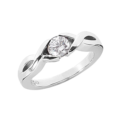 Platinum Round Diamond Ladies Ring 0.50ct 5.4mm 3 Platinum Round Diamond Ladies Ring 0.50ct 5.4mm