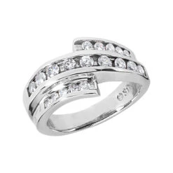 Platinum Round Diamond Ladies Ring 0.56ct 10.9mm
