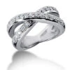 Platinum Round Diamond Ladies Ring 0.58ct 9.8mm