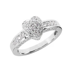 Platinum Round Diamond Ladies Ring 0.81ct 8.9mm