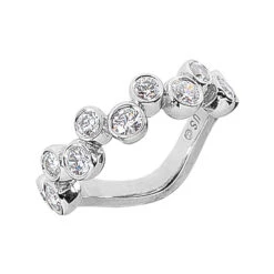 Platinum Round Diamond Ladies Ring 0.92ct 6mm
