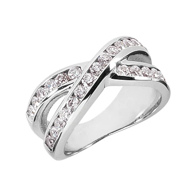 Platinum Round Diamond Ladies Ring 0.98ct 3 Platinum Round Diamond Ladies Ring 0.98ct