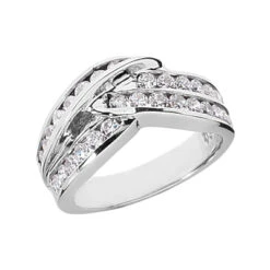 Platinum Round Diamond Ladies Ring 1.08ct