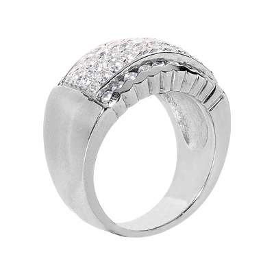Platinum Round Diamond Ladies Ring 1.16ct 14.4mm 4 Platinum Round Diamond Ladies Ring 1.16ct 14.4mm - Image 2