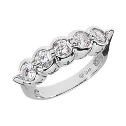 Platinum Round Diamond Ladies Ring 1.50ct 6.2mm