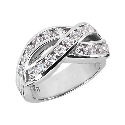 Platinum Round Diamond Ladies Ring 1.54ct 3 Platinum Round Diamond Ladies Ring 1.54ct