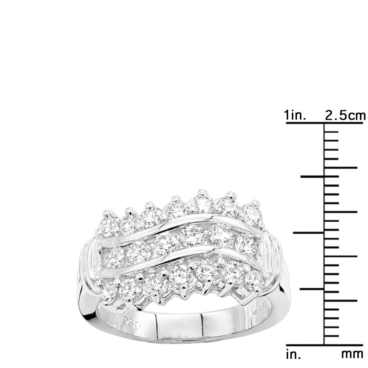 Platinum Round Diamond Ladies Ring 1.58ct 6 Platinum Round Diamond Ladies Ring 1.58ct - Image 4