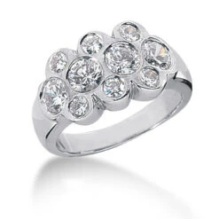 Platinum Round Diamond Ladies Ring 1.88ct