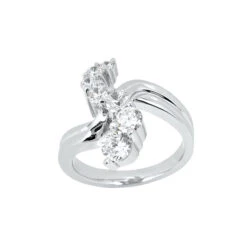 Platinum Round Diamond Ladies Ring 1ct 19.3mm
