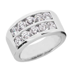 Platinum Round Diamond Ladies Ring 2ct