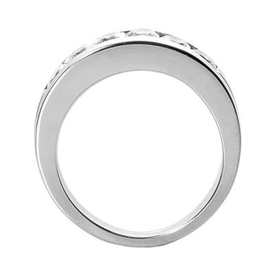 Platinum Round Diamond Men's Wedding Ring 1.50ct 7.4mm 4 Platinum Round Diamond Men's Wedding Ring 1.50ct 7.4mm - Image 2