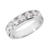 Platinum Round Diamond Men's Wedding Ring 2.10ct