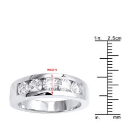Platinum Round Diamond Men's Wedding Ring 2ct 5 Stone -Its Hot Jewelry Shop platinum round diamond mens wedding ring 2ct p 31212 rulerwh