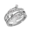 Platinum Round Diamond Right Hand Women's Ring 0.40ct