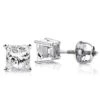 Platinum Solitaire Princess Cut Diamond Stud Earrings 0.33ct -Its Hot Jewelry Shop platinum solitaire princess cut diamond stud earrings 033ct main